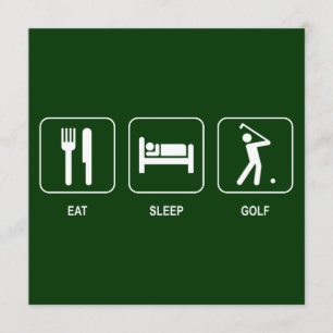 Eat Sleep Golf Uitnodiging