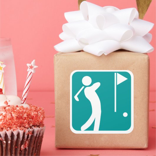 Eat Sleep Golf Vierkante Sticker (Feest)