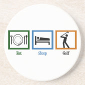 Eat Sleep Golf Zandsteen Onderzetter (Voorkant)