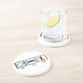 Eat Sleep Golf Zandsteen Onderzetter (Zijkant)