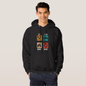 Eat Sleep Grappig Gamer Ontwerp Hoodie (Voorkant volledig)