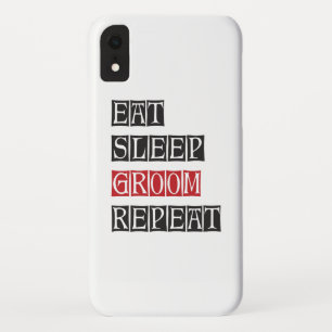 Eat Sleep Groom Herhalen Case-Mate iPhone Case