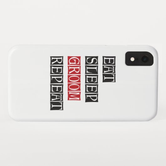 Eat Sleep Groom Herhalen Case-Mate iPhone Case (Achterkant (horizontaal))