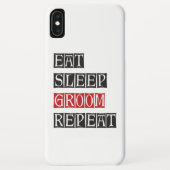 Eat Sleep Groom Herhalen Case-Mate iPhone Case (Achterkant)