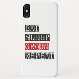 Eat Sleep Groom Herhalen Case-Mate iPhone Case