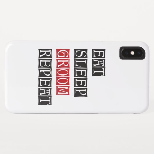 Eat Sleep Groom Herhalen Case-Mate iPhone Case (Achterkant (horizontaal))