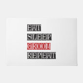 Eat Sleep Groom Herhalen Deurmat (Voorkant)