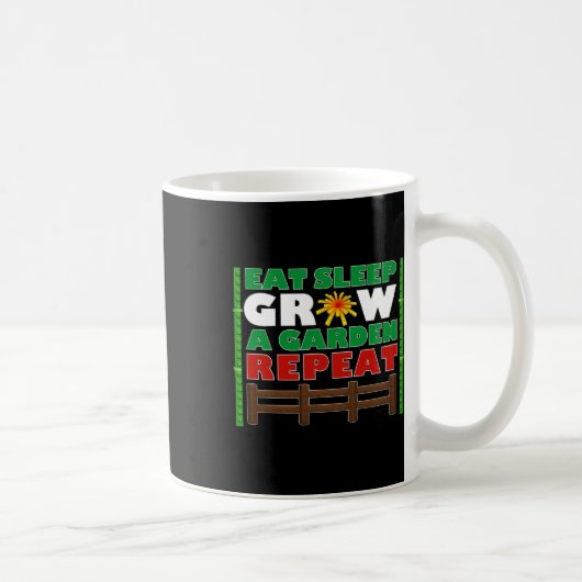 Eat Sleep Grow A Garden Repeat Gamer Style 1 Koffiemok (Rechts)