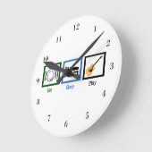 Eat Sleep Guitar Ronde Klok (Hoek)