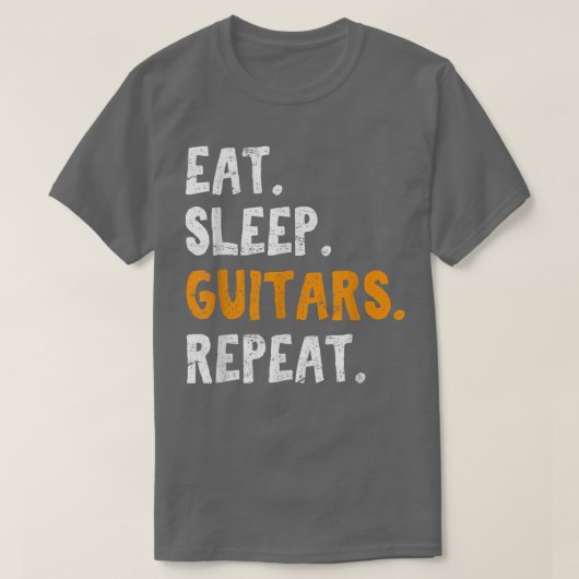 Eat Sleep Guitars Funny Guitar Player Guitar Lover T-shirt (Design voorkant)
