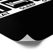 Eat Sleep Gym Fitness Trainer Workout Gift Poster (Hoek)