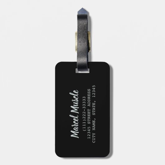 Eat Sleep Gym Herhaal de turnspiegel  voor werkuit Bagagelabel (Achterkant verticaal)