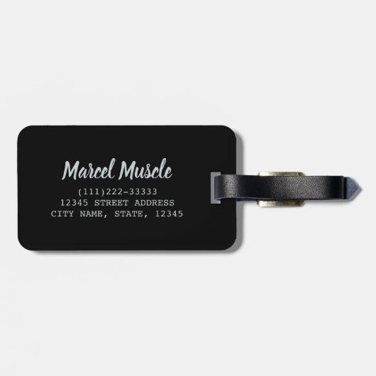 Eat Sleep Gym Herhaal de turnspiegel  voor werkuit Bagagelabel (Achterkant horizontaal)