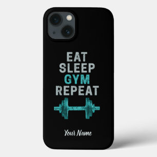 Eat Sleep Gym Herhaal de turnspiegel  voor werkuit Case-Mate iPhone Case