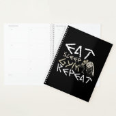 Eat Sleep Gym Herhaal Funny Quote Planner (Display)