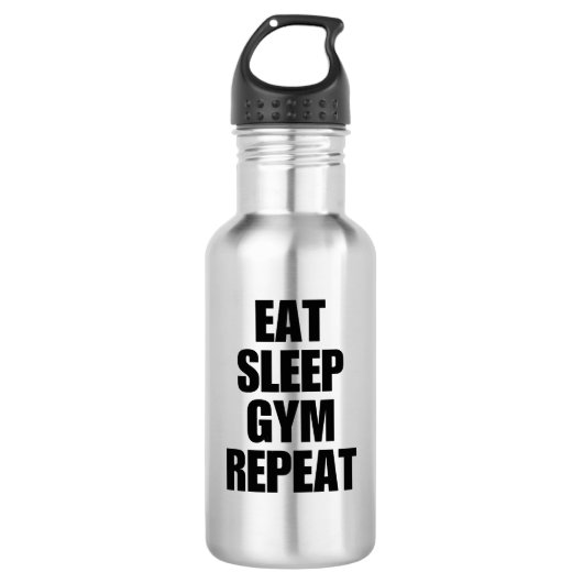 Eat Sleep Gym Herhaal waterfles (Voorkant)