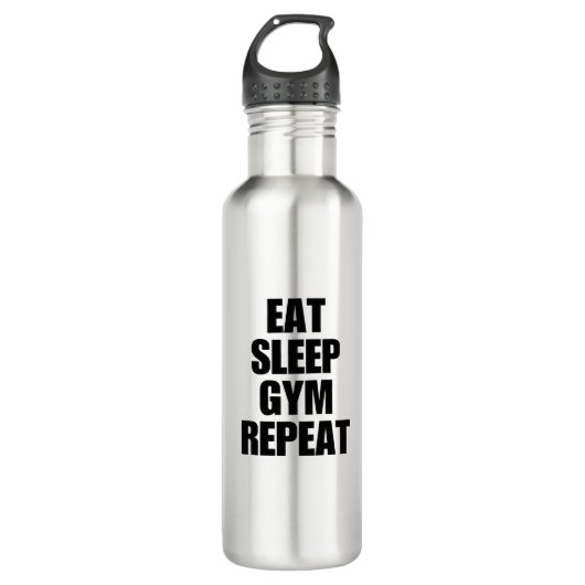 Eat Sleep Gym Herhaal waterfles Waterfles (Voorkant)