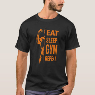 Eat Sleep Gym Herhaal Workout T-shirt