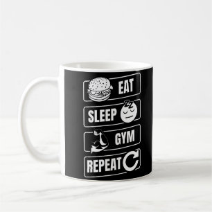 Eat Sleep Gym Herhalen Koffiemok