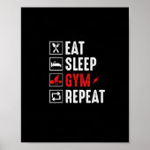 eat_sleep_gym_herhalen poster (Voorkant)