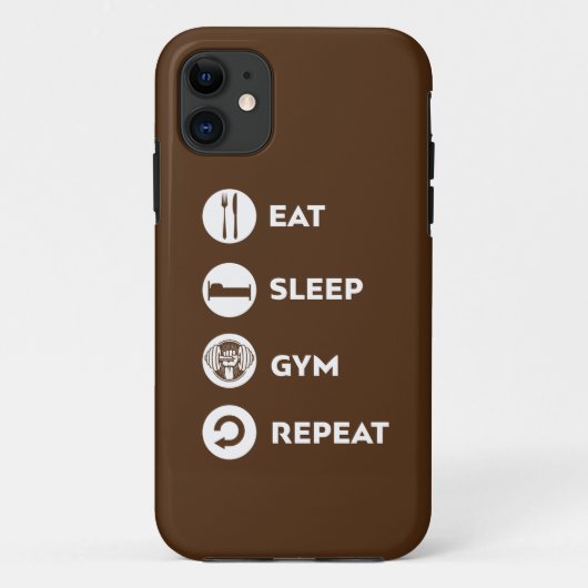 EAT SLEEP GYM REPEAT Case-Mate iPhone CASE (Achterkant)