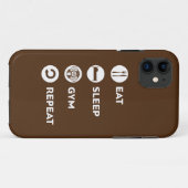 EAT SLEEP GYM REPEAT Case-Mate iPhone CASE (Achterkant (horizontaal))