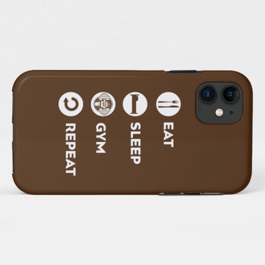 EAT SLEEP GYM REPEAT Case-Mate iPhone CASE (Achterkant (horizontaal))