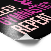 Eat Sleep Gymnastics Gymnast Gymnastic Sports Love Foto Afdruk (Hoek)