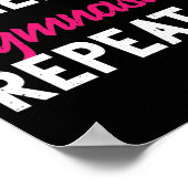 Eat Sleep Gymnastics Herhaal Acrobat Gymnastics Poster (Hoek)