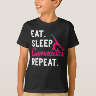 Eat Sleep Gymnastics Herhaal Acrobat Gymnastics T-shirt