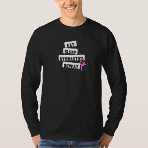 Eat Sleep Gymnastics Herhaal Tumbling 2 T-shirt