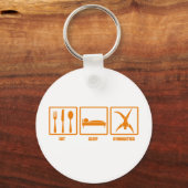Eat Sleep Gymnastics Sleutelhanger (Voorkant)