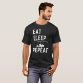 Eat Sleep Gyrocopter Repea  Tragus Wrench Gyrocopt T-shirt (Voorkant volledig)