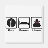 Eat Sleep Hack Magneet (Voorkant)