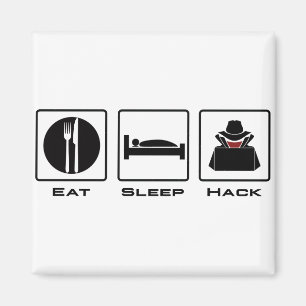 Eat Sleep Hack Magneet