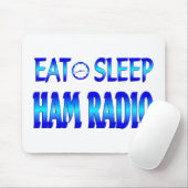 Eat Sleep Ham Radio Muismat (Met muis)
