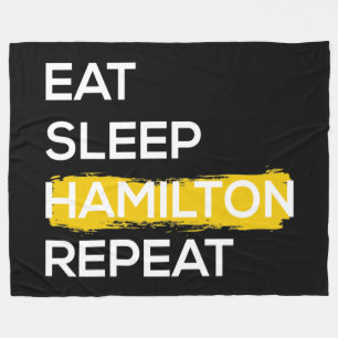 Eat Sleep Hamilton Repat II Fleece Deken