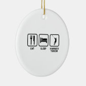 Eat Sleep Hammer Throw Keramisch Ornament (Rechts)