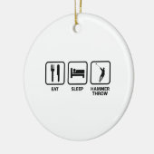 Eat Sleep Hammer Throw Keramisch Ornament (Links)