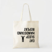 Eat Sleep Handstandaard Herhalen Tote Bag (Voorkant)