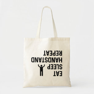 Eat Sleep Handstandaard Herhalen Tote Bag