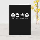 Eat Sleep Handwash Herhaal de afstelling van de au Kaart (Gele Bloem)