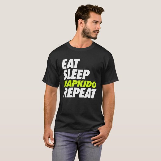 Eat Sleep Hapkido Repeat T-shirt (Voorkant volledig)
