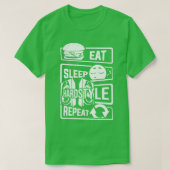 Eat Sleep Hardstyle Herhaal Bass Party Dancing (1) T-shirt (Design voorkant)