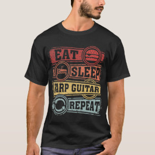 Eat Sleep Harp gitaar Herhalen T-shirt