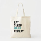 Eat, Sleep, Harp Tote Bag (Voorkant)