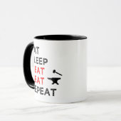 Eat Sleep Heat Beat Herhalen Mok (Voorkant links)