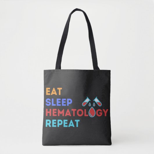 EAT SLEEP HEMATOLOGIE HERHAALD - #labour Tote Bag (Voorkant)