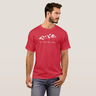 Eat Sleep Hike Herhaal. Hike. T-shirt