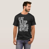 Eat Sleep Hiking Herhalen T-shirt (Voorkant volledig)